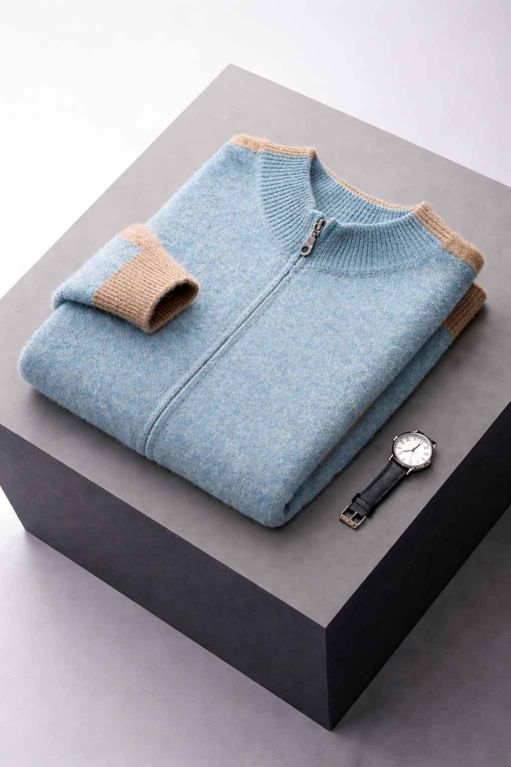 Merino Wool Zip Cardigan
