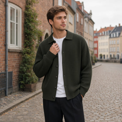 Open-Front Knitted Cardigan