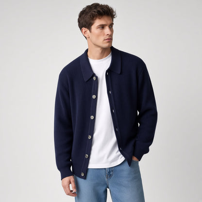 Open-Front Knitted Cardigan