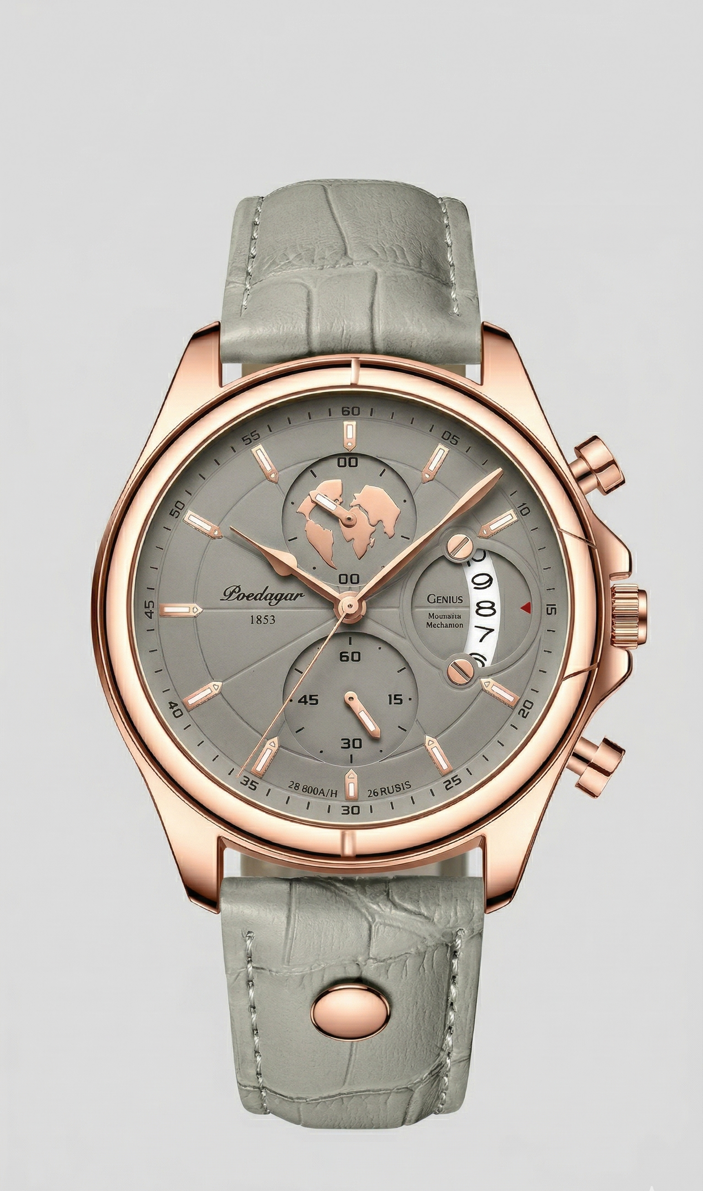 Chronograph Watch Leather Strap