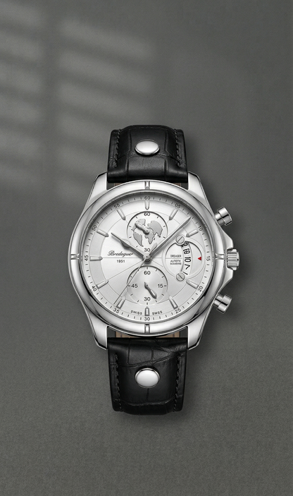 Chronograph Watch Leather Strap