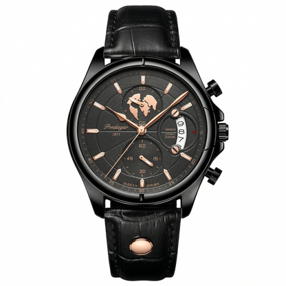 Chronograph Watch Leather Strap