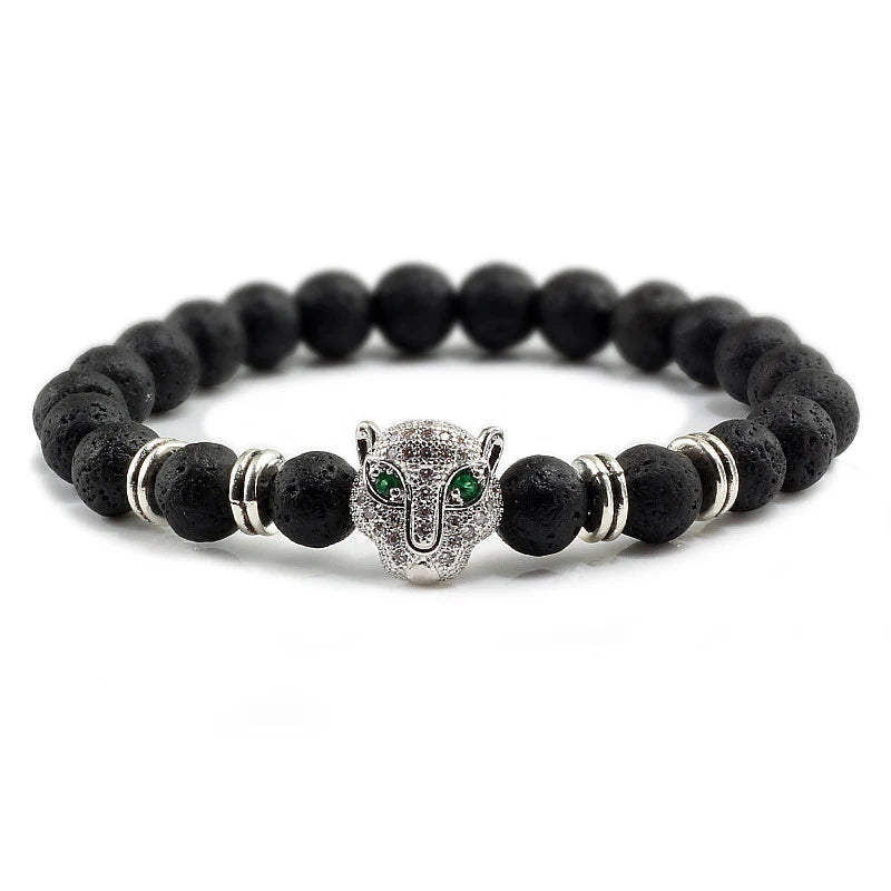 Lava Leopard Head Bracelet