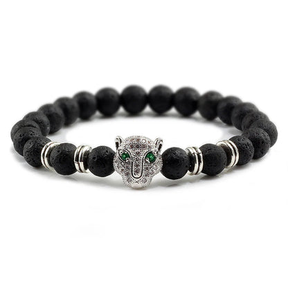 Lava Leopard Head Bracelet