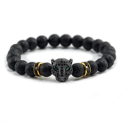 Lava Leopard Head Bracelet
