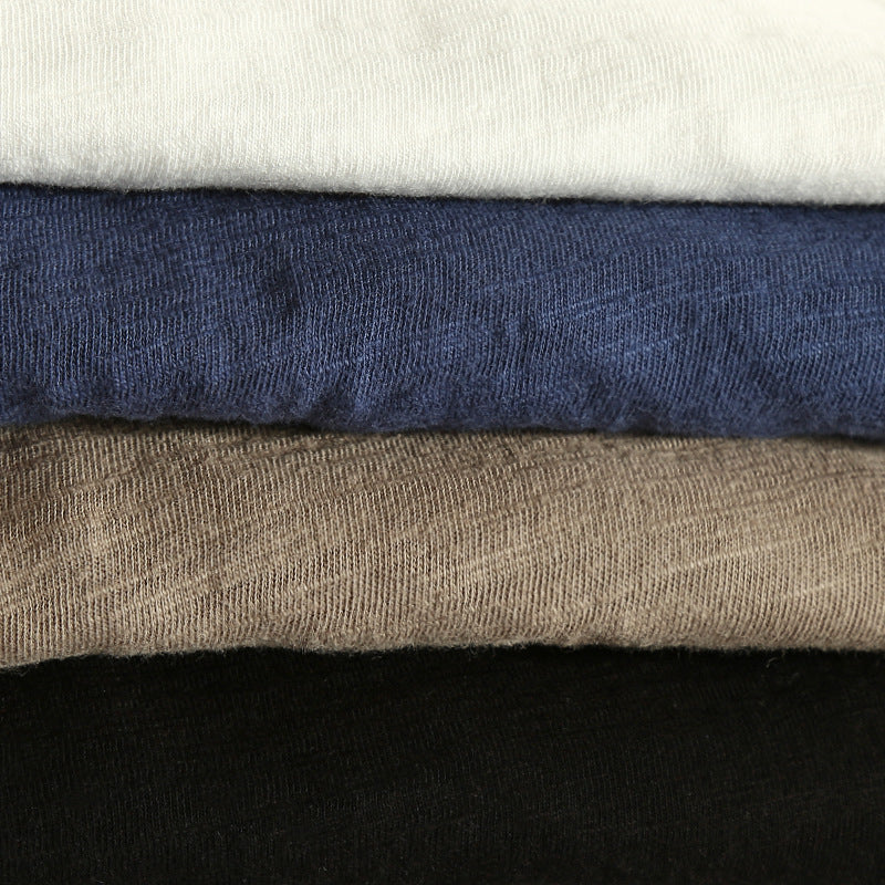 Frayed Collar Raw Cotton Tee