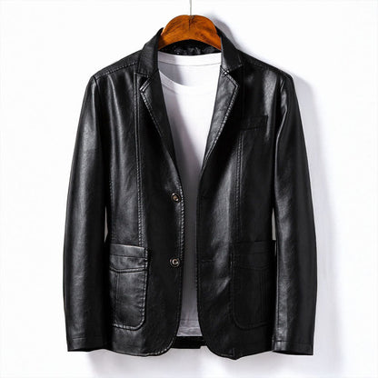 PU Leather Business Blazer