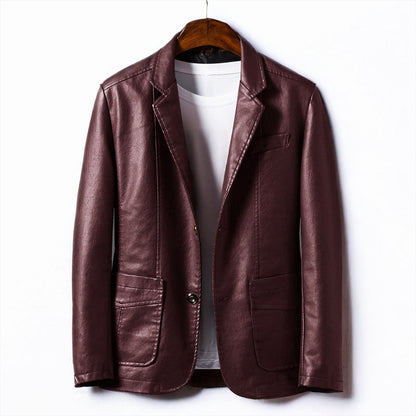 PU Leather Business Blazer