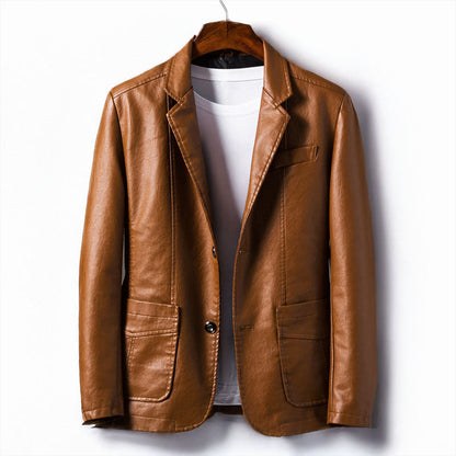 PU Leather Business Blazer