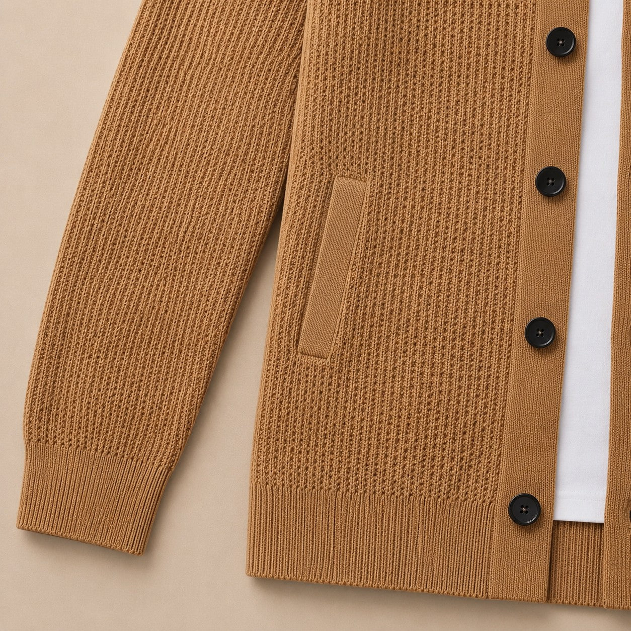 Casual Single Breasted Sweatercoat