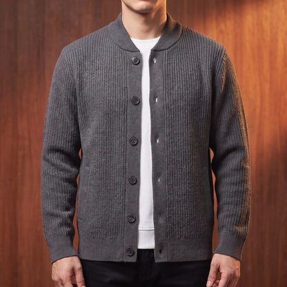 Casual Single Breasted Sweatercoat