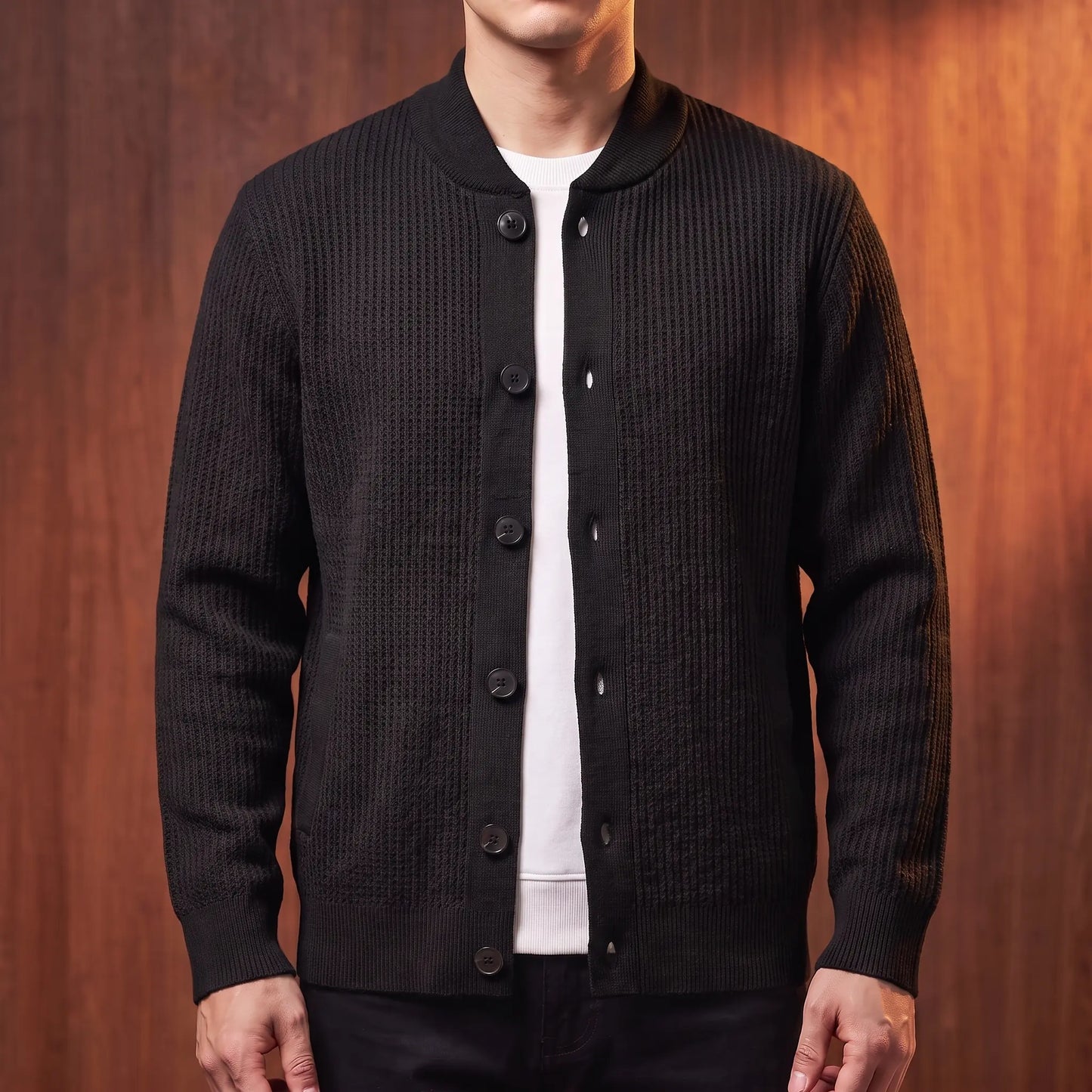 Casual Single Breasted Sweatercoat
