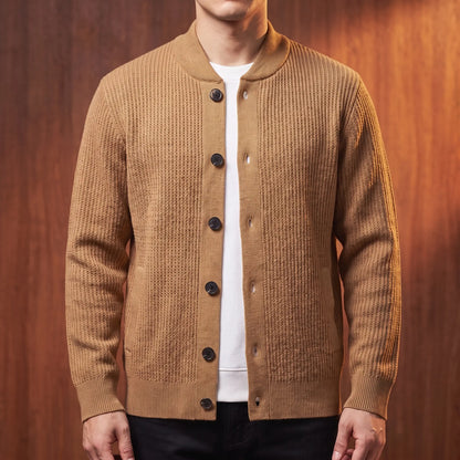 Casual Single Breasted Sweatercoat