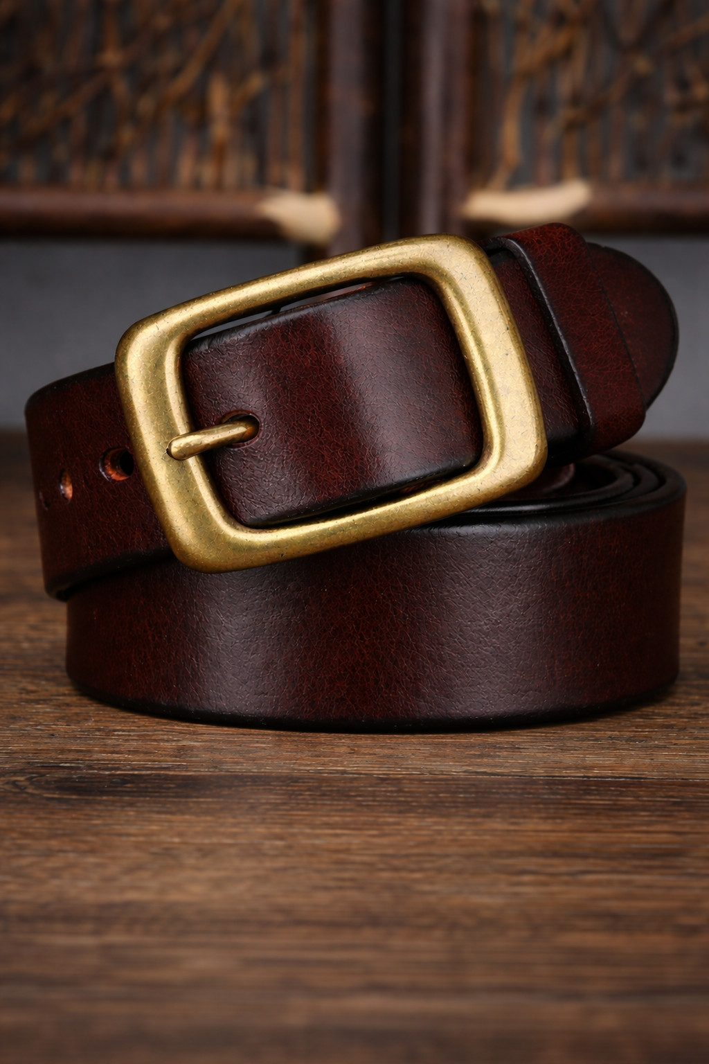 Retro Cowskin Leather Belt
