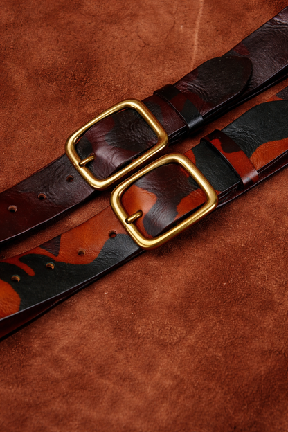 Camouflage Leather Men's Belt