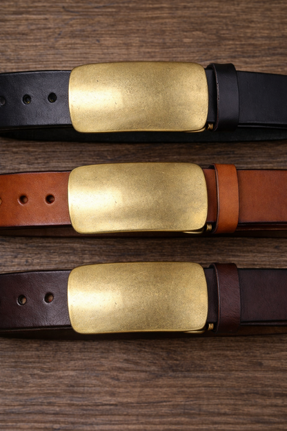 Belt with Brass Buckle
