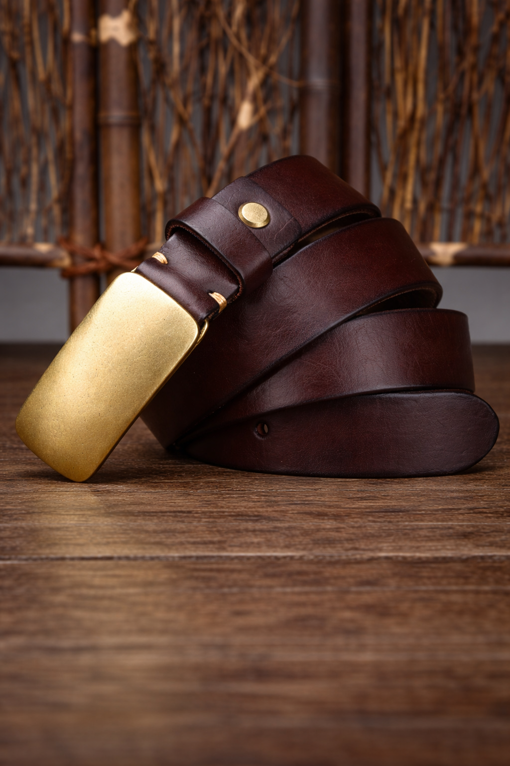 Belt with Brass Buckle