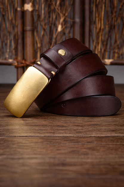 Belt with Brass Buckle
