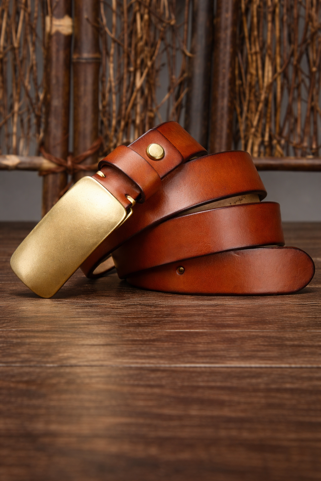 Belt with Brass Buckle