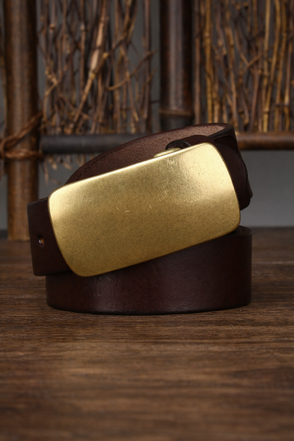 Belt with Brass Buckle