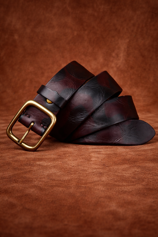 Camouflage Leather Men's Belt