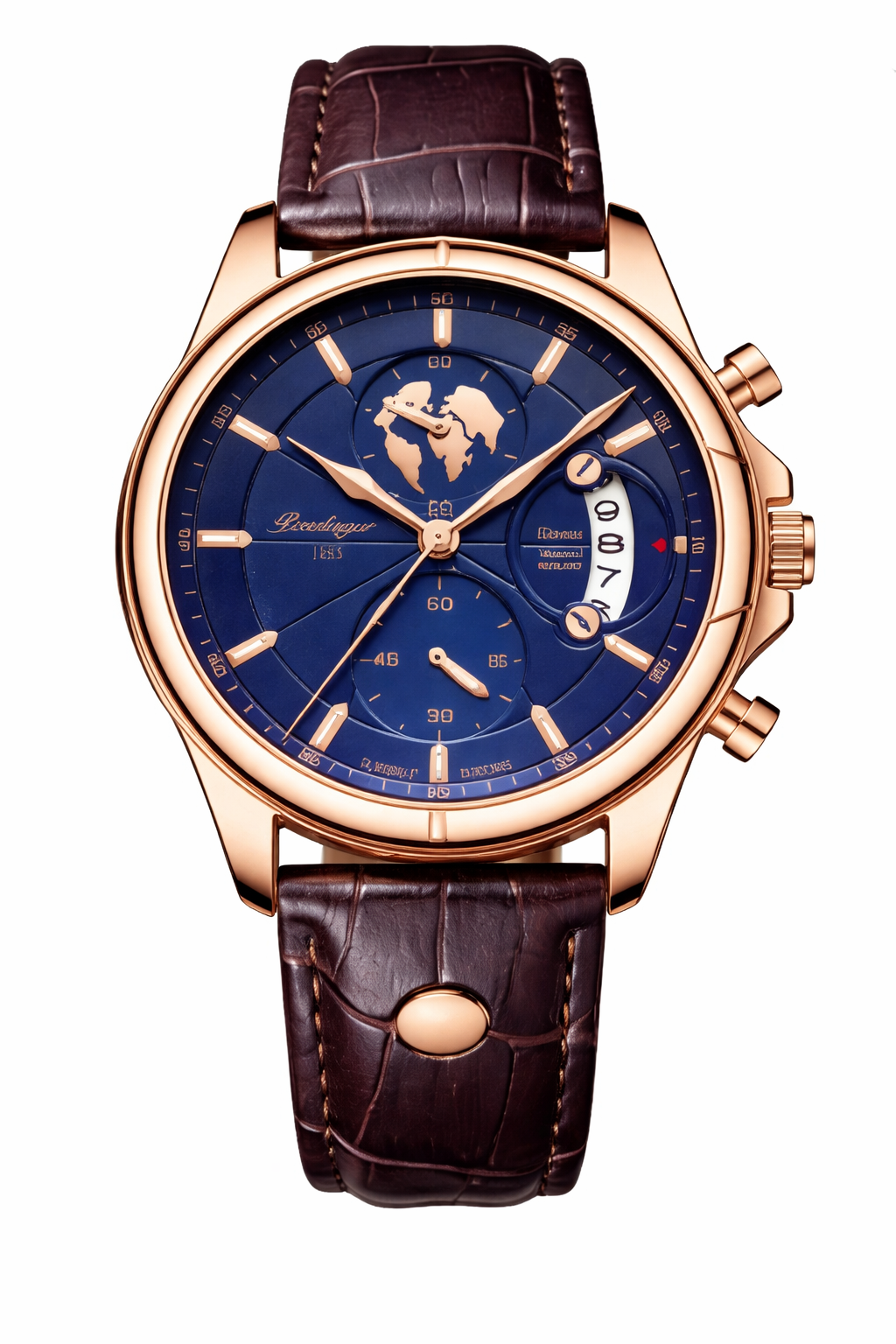 Chronograph Watch Leather Strap