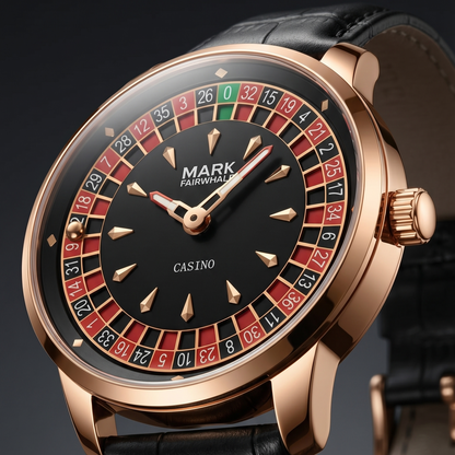 Roulette Dial Leather Watch