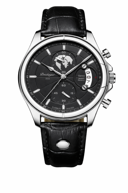 Chronograph Watch Leather Strap