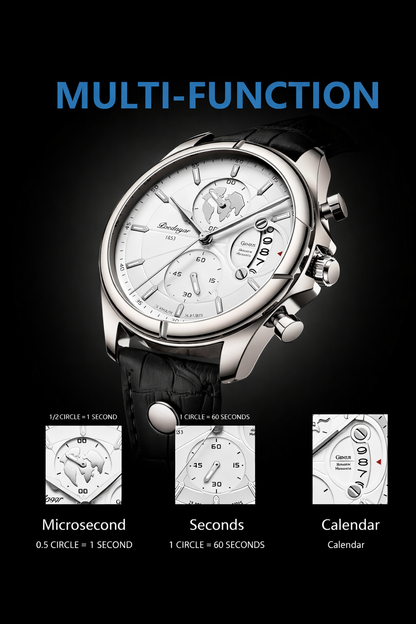 Chronograph Watch Leather Strap