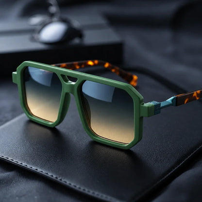Vintage Square Pilot Sunglasses