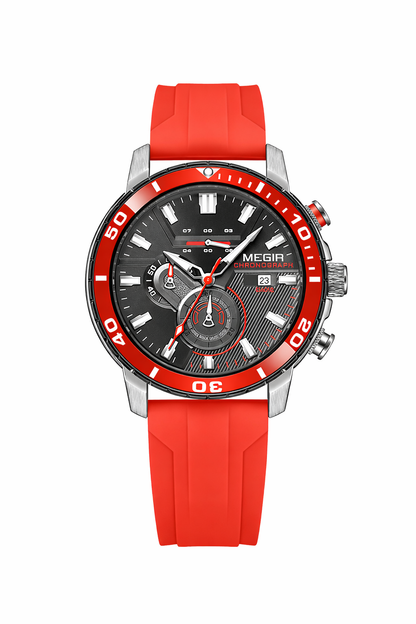 Chronograph Silicone Strap Watch