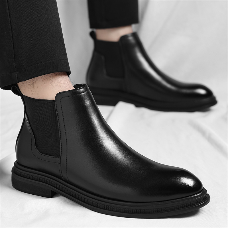 Designer Leather Chelsea Boots