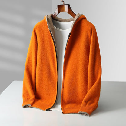 Merino Wool Hooded Sweatercoat
