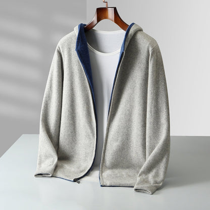 Merino Wool Hooded Sweatercoat
