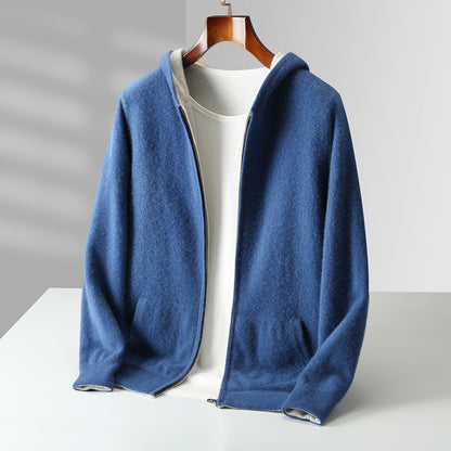 Merino Wool Hooded Sweatercoat