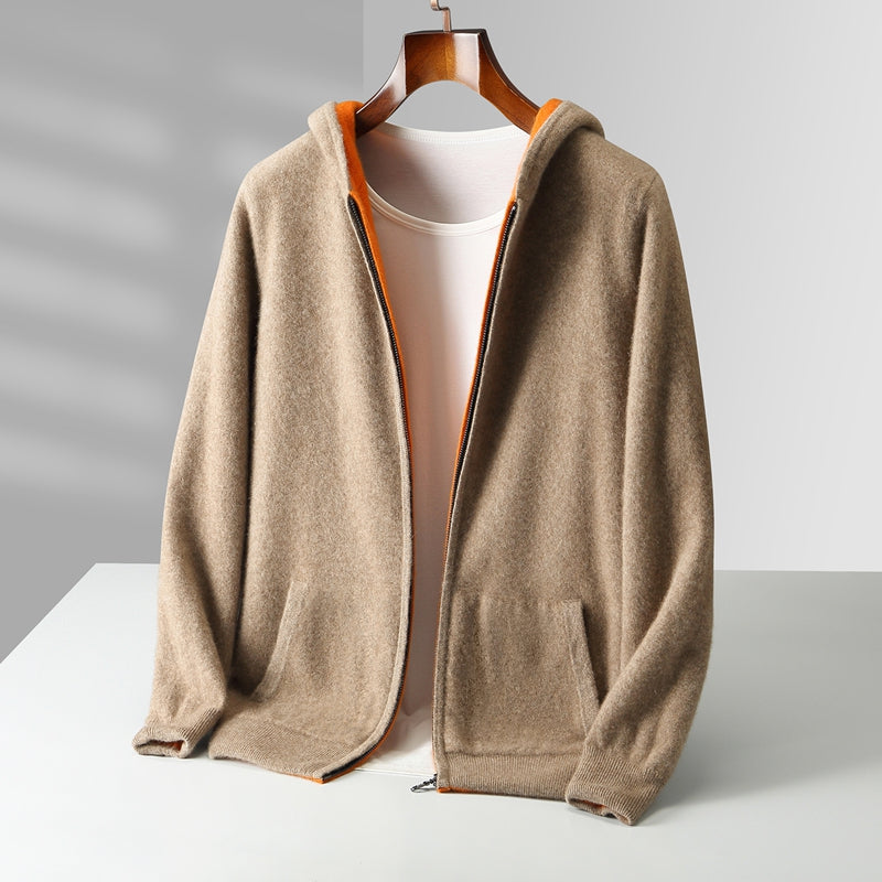 Merino Wool Hooded Sweatercoat