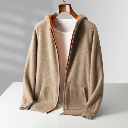 Merino Wool Hooded Sweatercoat
