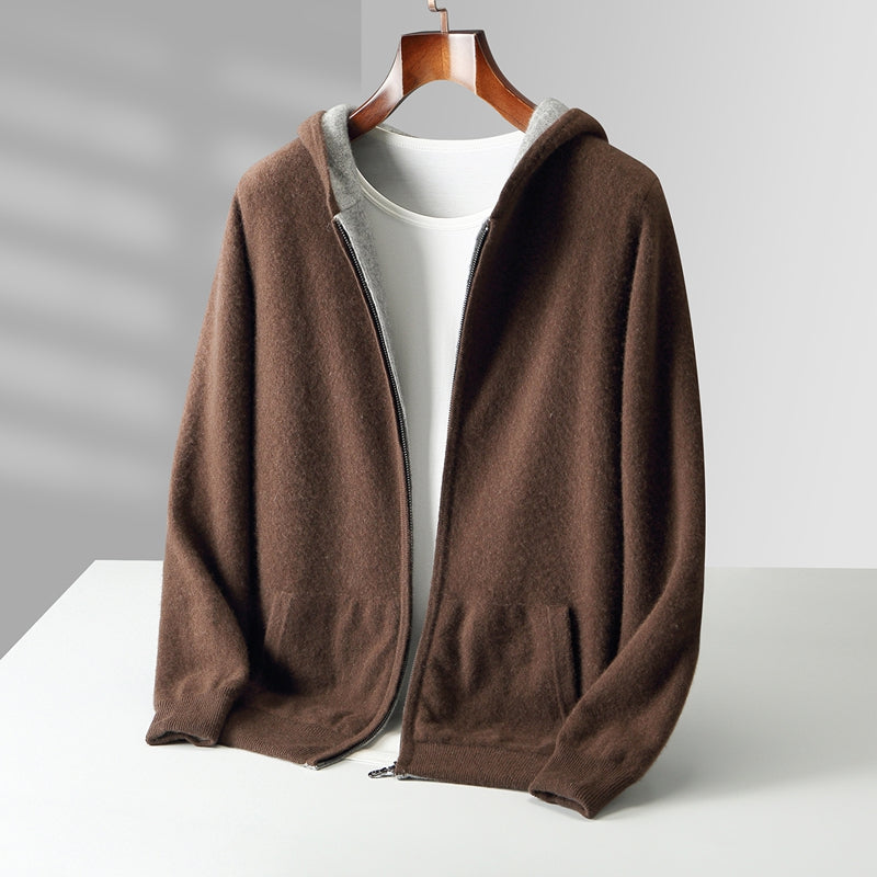 Merino Wool Hooded Sweatercoat
