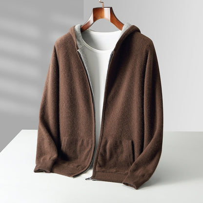 Merino Wool Hooded Sweatercoat