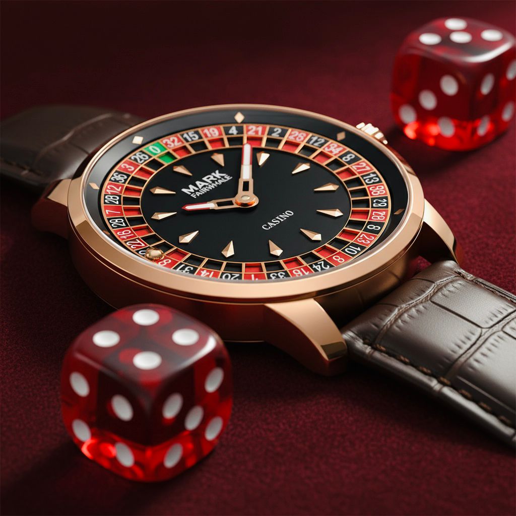 Roulette Dial Leather Watch
