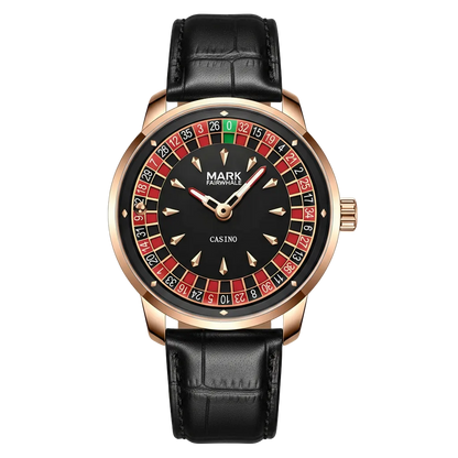 Roulette Dial Leather Watch