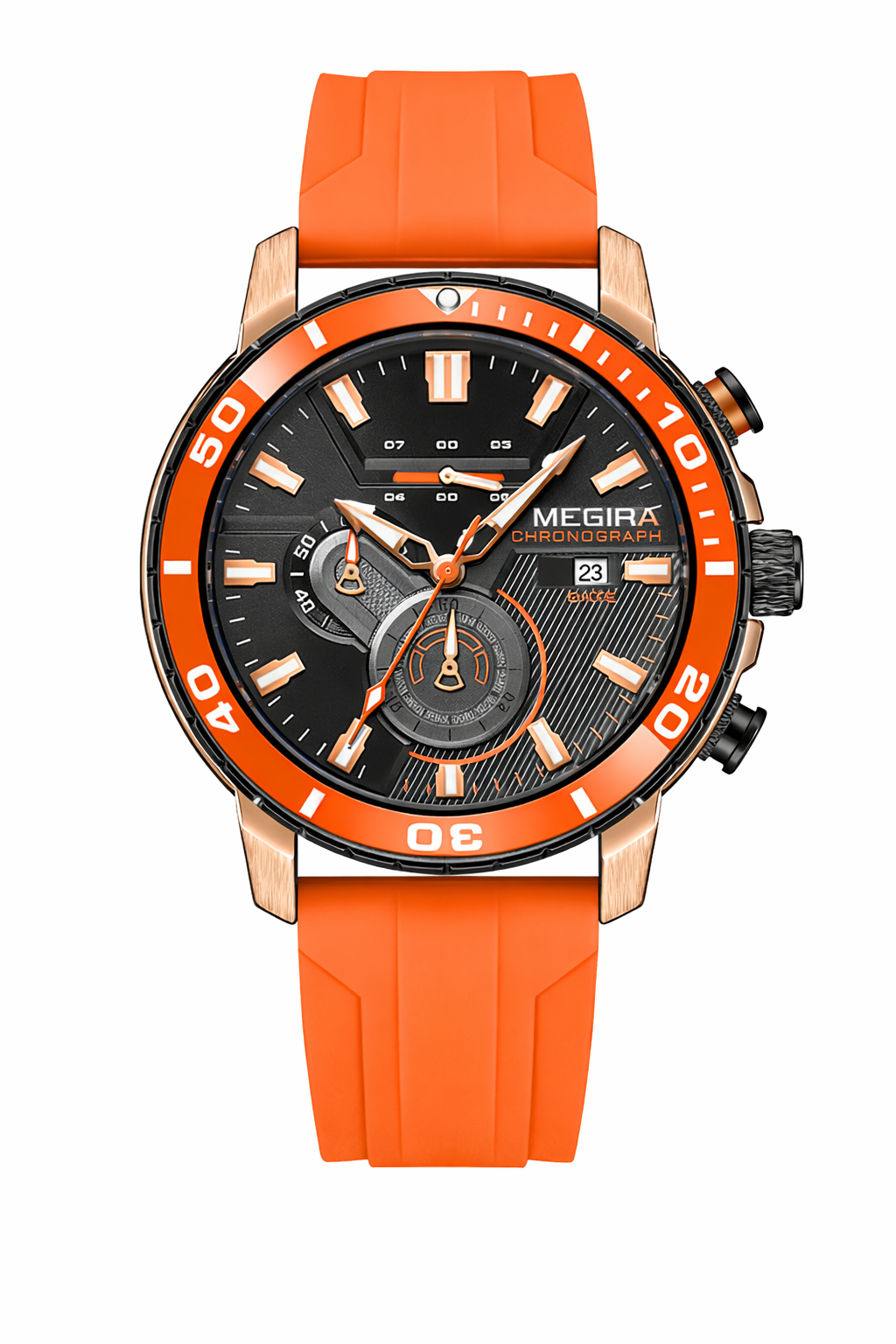Chronograph Silicone Strap Watch