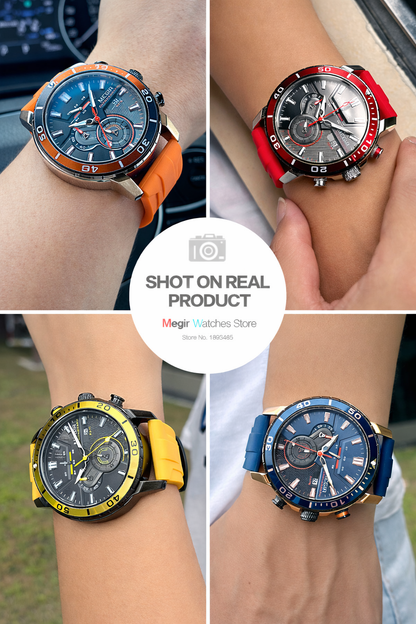 Chronograph Silicone Strap Watch