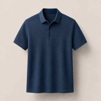 Textured Knit Polo Shirt