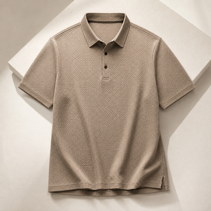 Textured Knit Polo Shirt