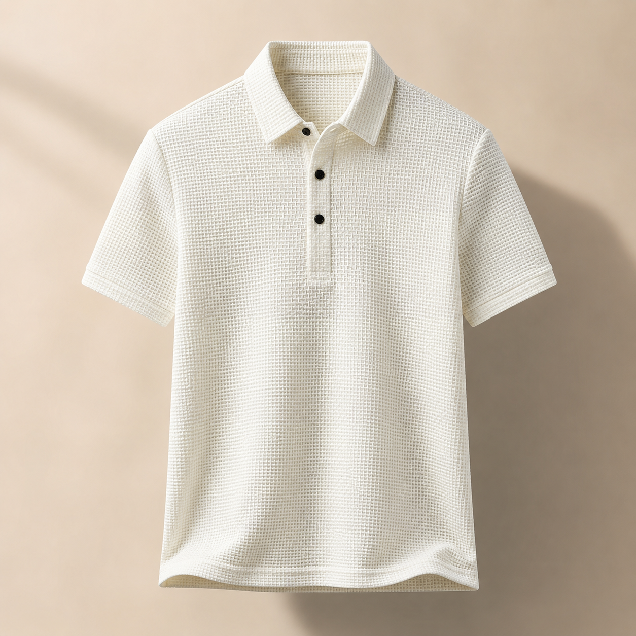 Textured Knit Polo Shirt