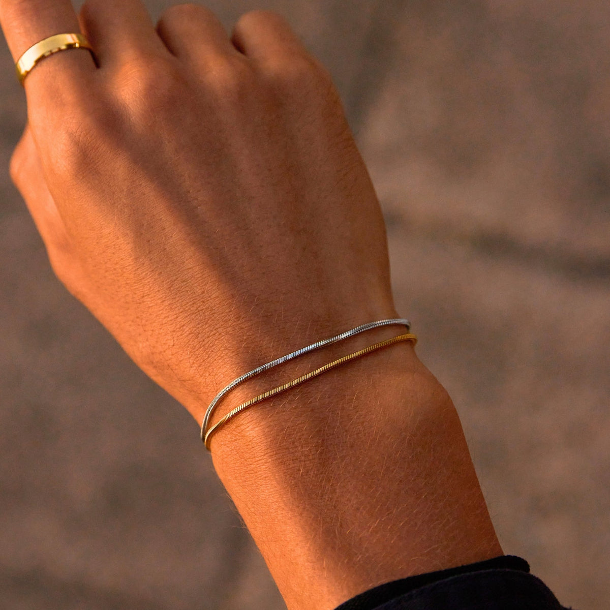 Chain Square Pendant Bracelet