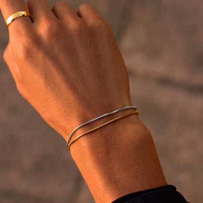 Chain Square Pendant Bracelet