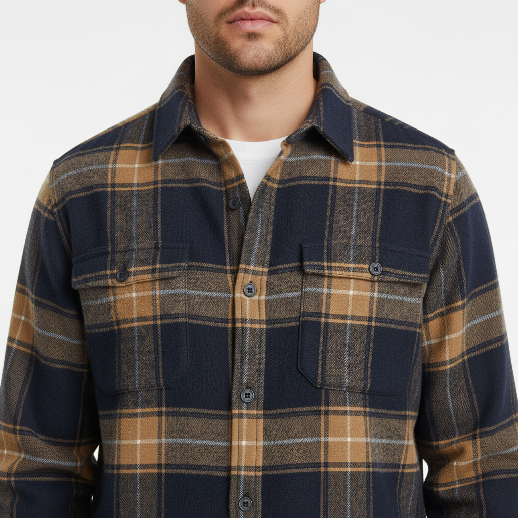 Herringbone Casual Long Sleeve