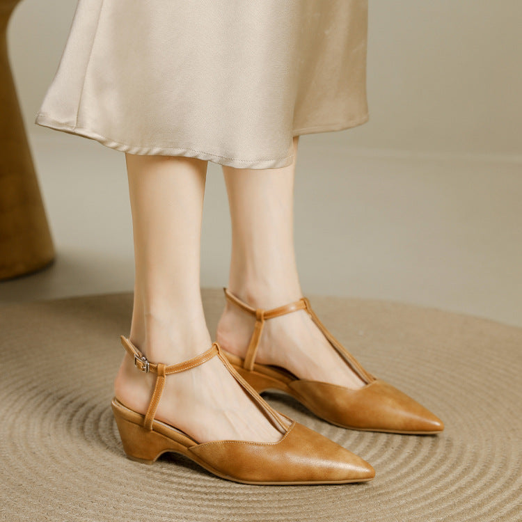 Women's Retro T-Strap Sandals
